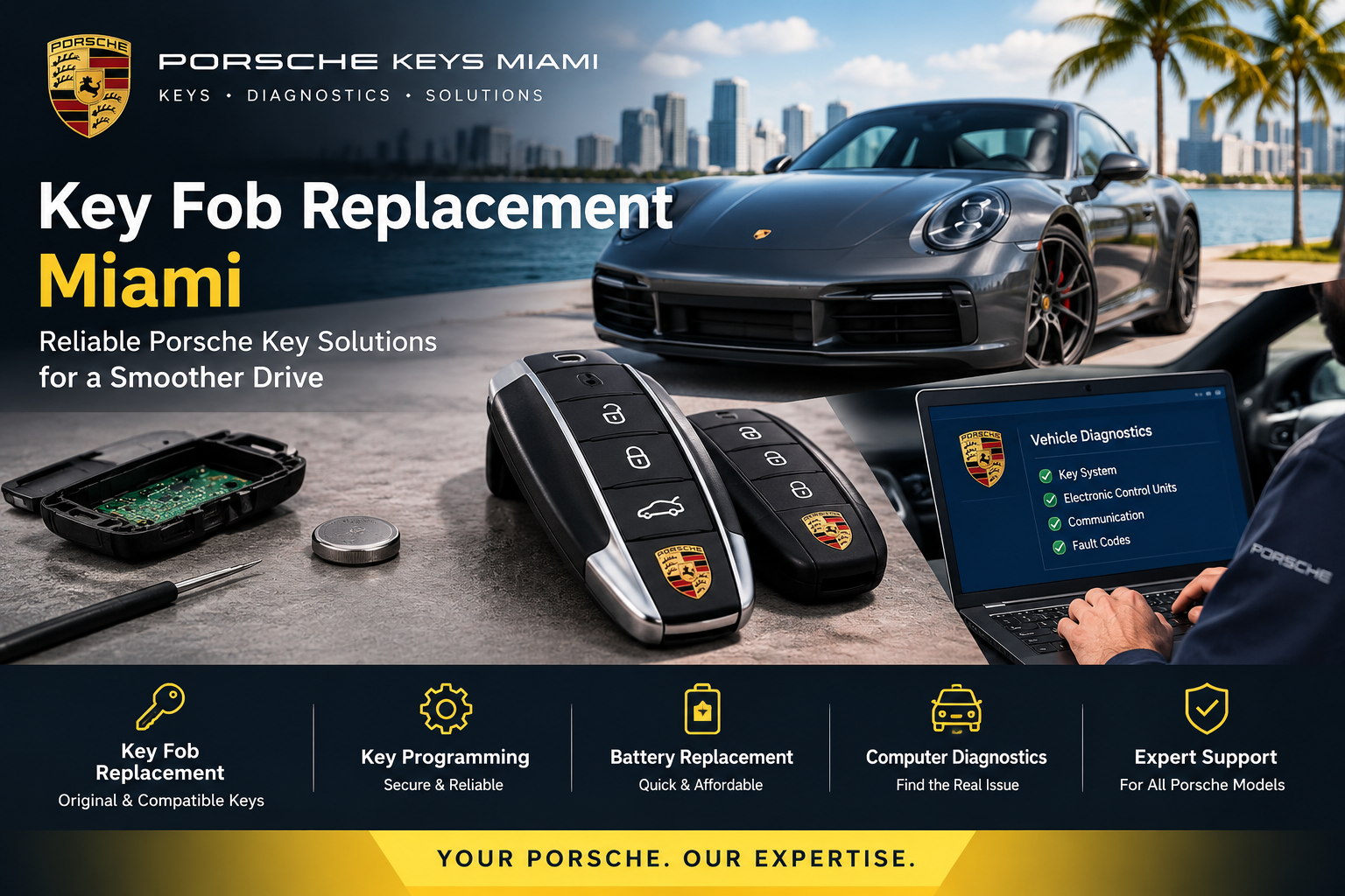 Porsche Key Fob Solutions in Miami
