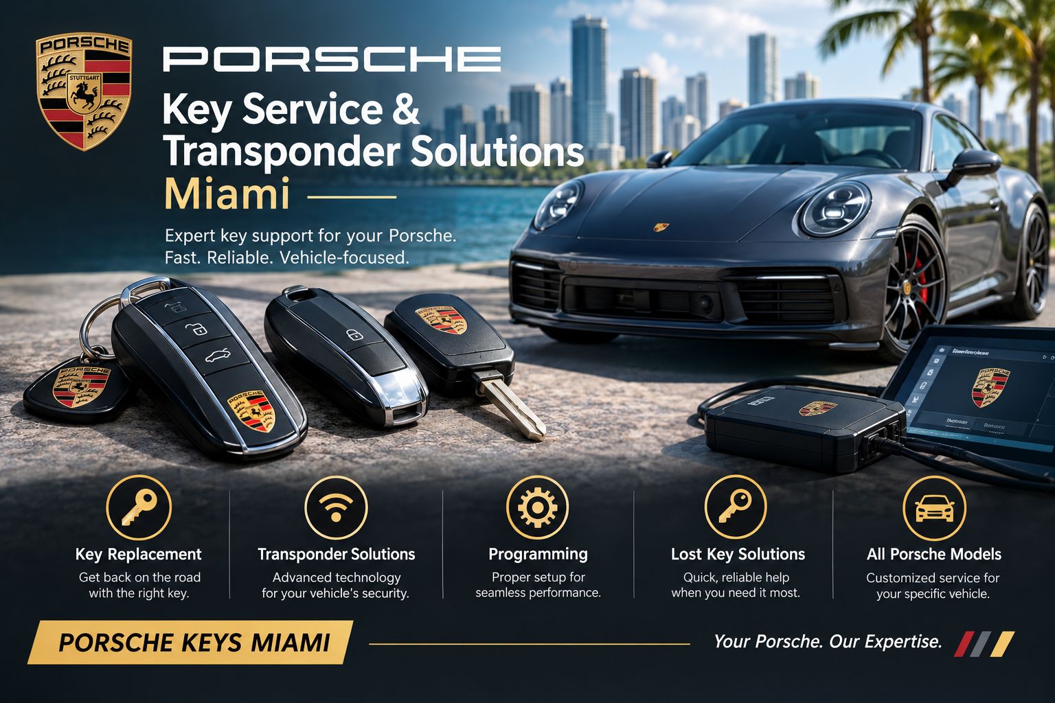 Porsche Keys Miami Service Banner